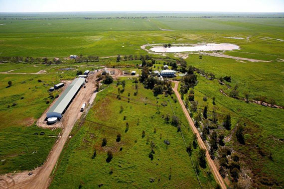 Aerial view of Calga near Coonamble NSW